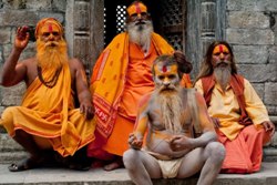 Indian priests in varanasi